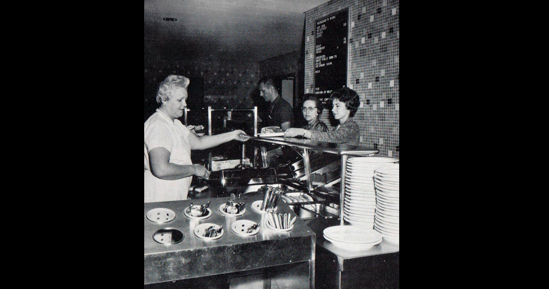 The MHS food service space in 1962