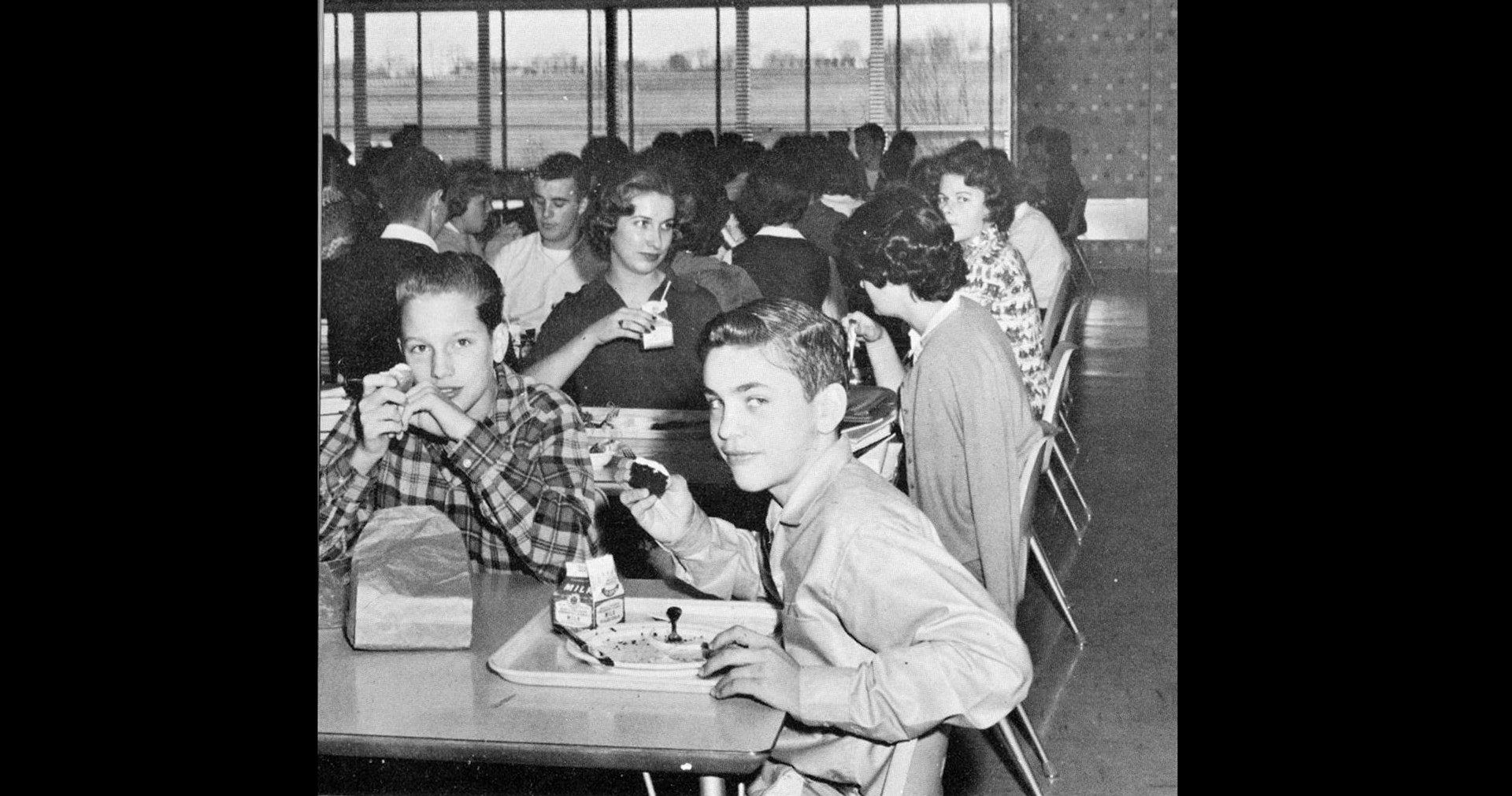 The MHS cafeteria in 1962