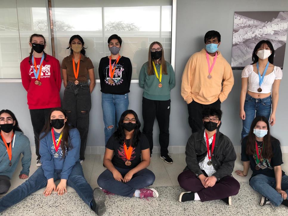 Image of the 11 MHS students who placed at the Illinois Science Olympiad Regionals.