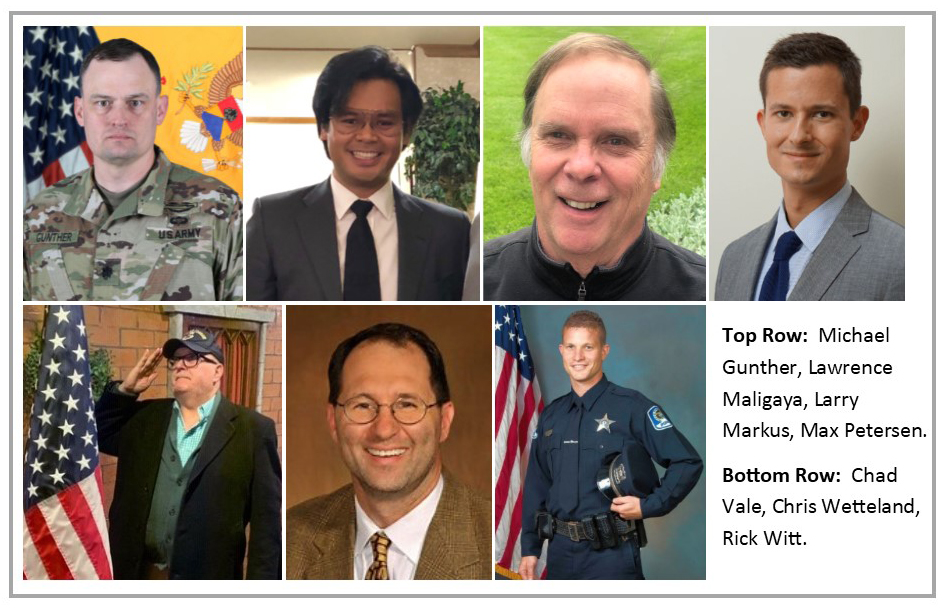 Head shots of the seven honorees