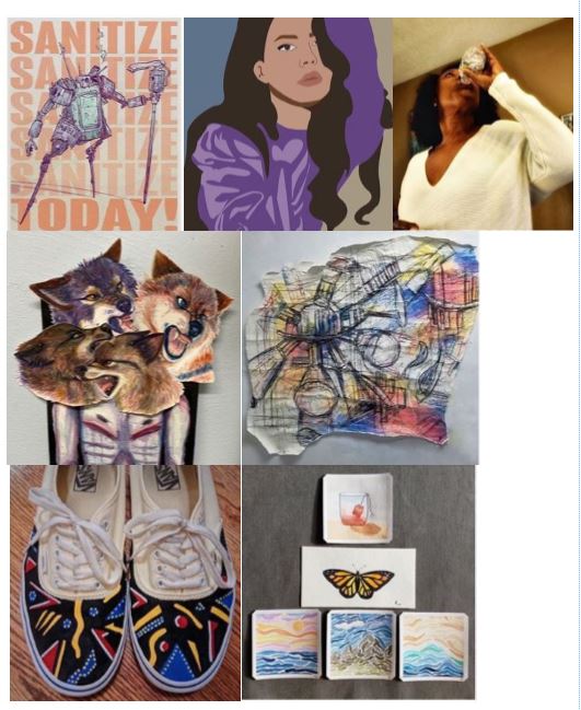 Collage of submitted artwork