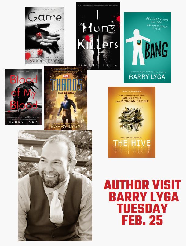 Photo of the author and a collage of his book covers