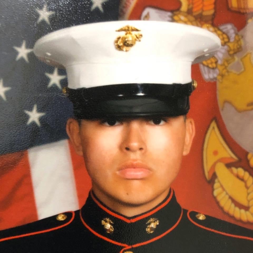 Headshot of Cristian Mendez in US Marine Uniform
