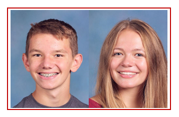 Head shots of the two students