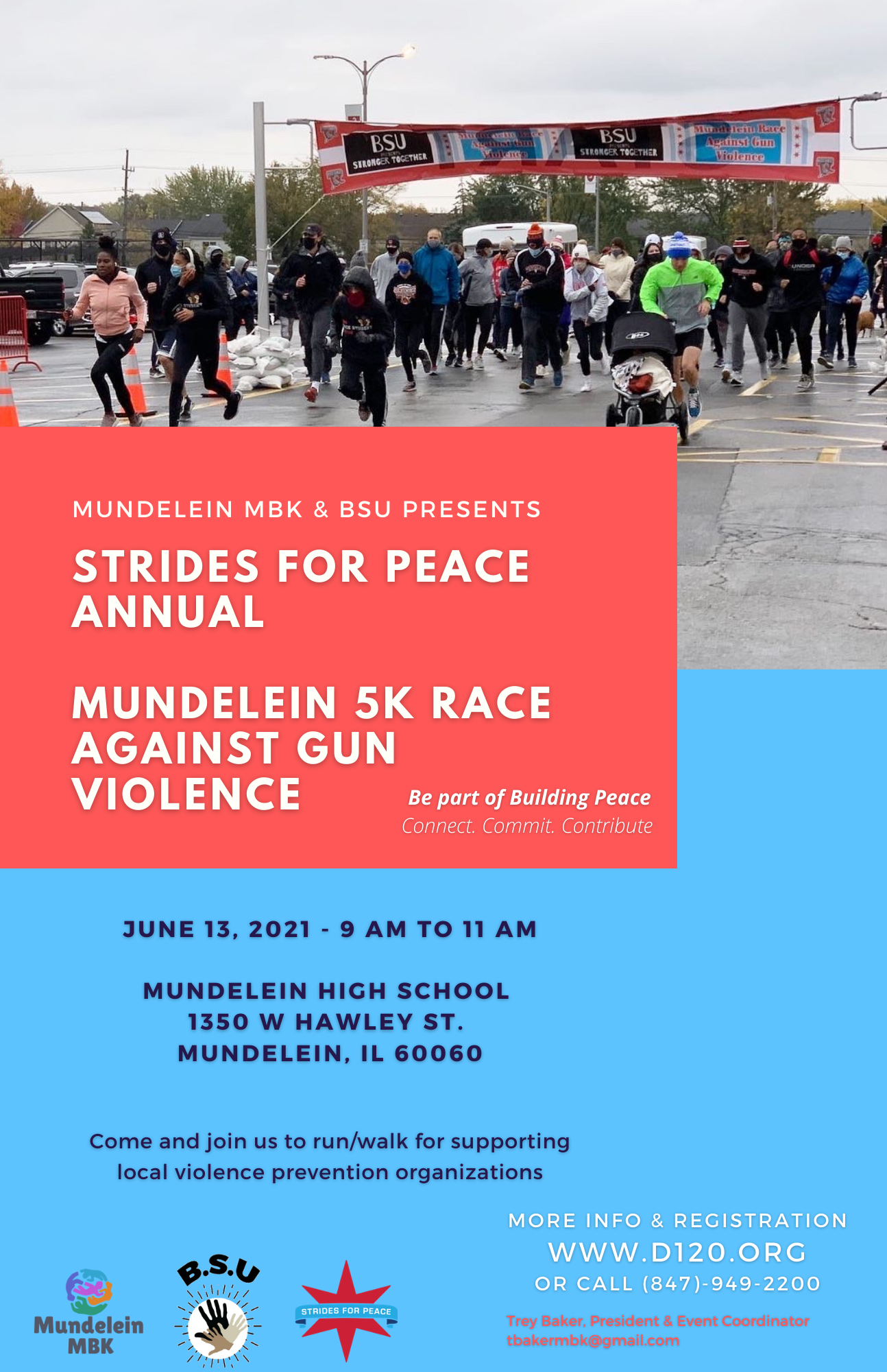 Poster with all the information about the race