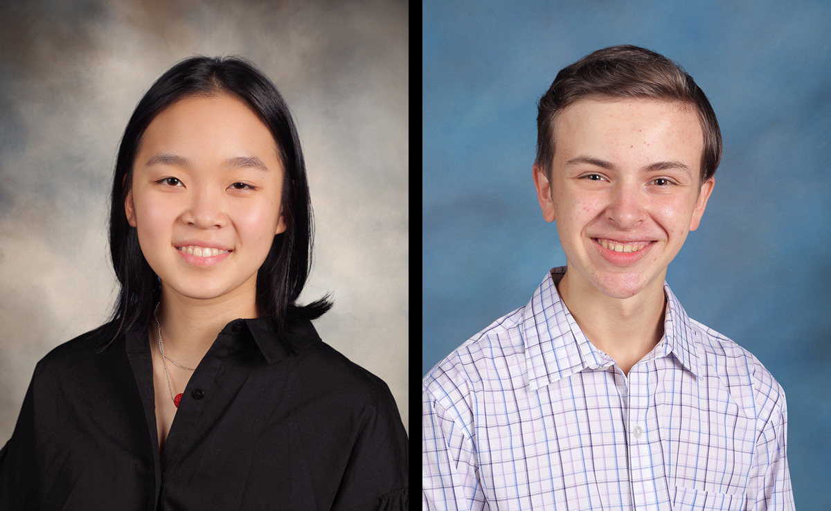 yearbook photos of Hannah Cho and Steffen Brown