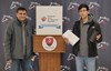 Hussain Razvi with his father Mehdi Razvi