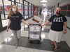 Rebecca Plaza and Stacey Klemstein return to MHS after delivering books for students.