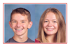 Head shots of the two students
