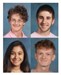 Head shots of the four honored students