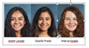 Headshots of the three students