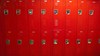 Photo of red lockers