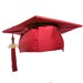 Red graduation cap with a 2020 medal attached