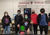 Group photo of the six competing students