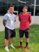 The two STEAM scholars outside Mundelein High School