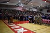 Medal of Honor Recipient Allen Lynch addresses the audience.