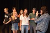 Student actors rehearsing for the show