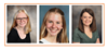 Head shots of the three students