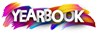Colorful graphic spelling out YEARBOOK