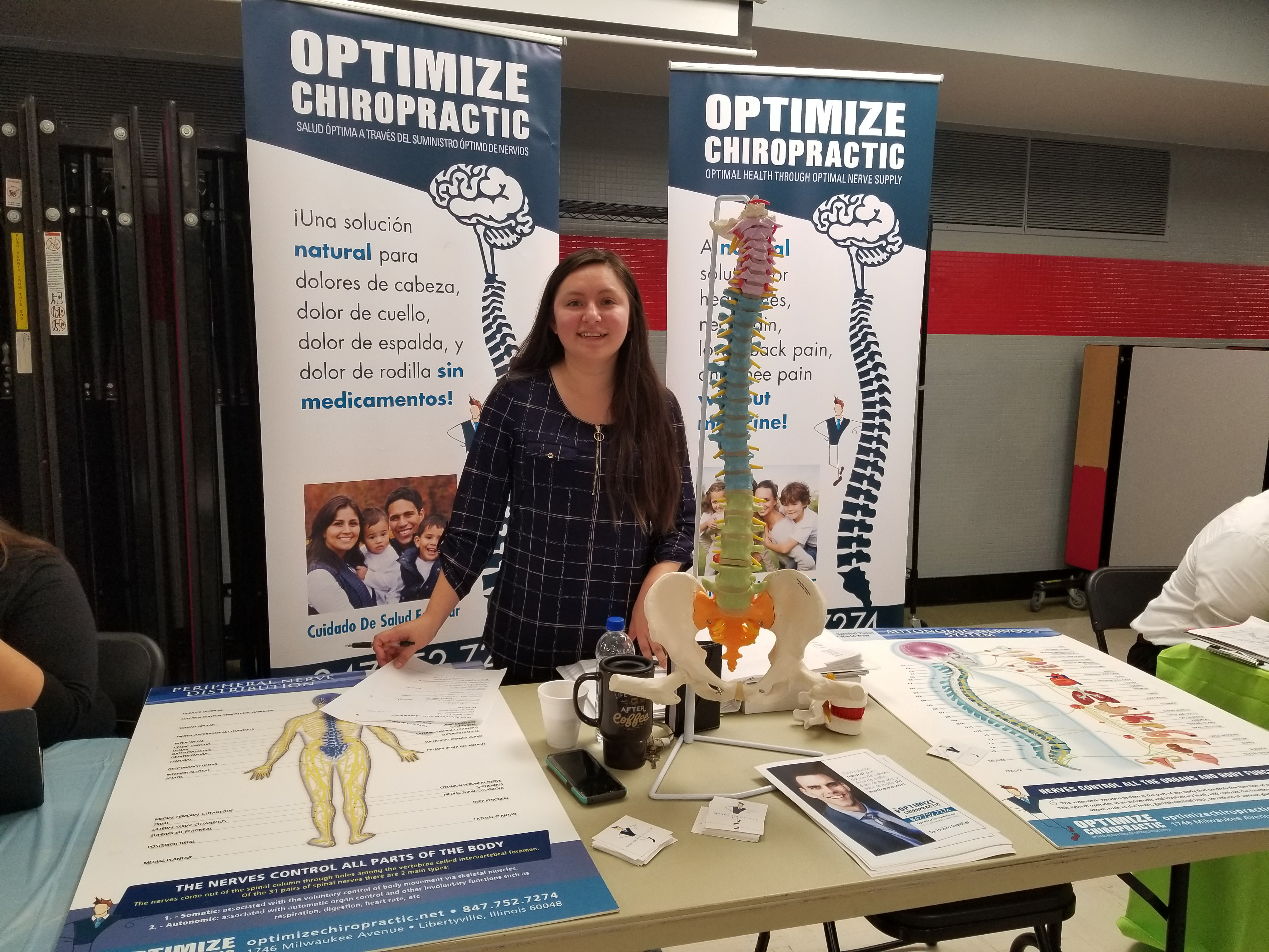 Personnel from one of the booths at the Healthfair