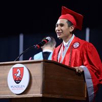 Graduation photo of Ricky Rodriguez, Class of 2018 president