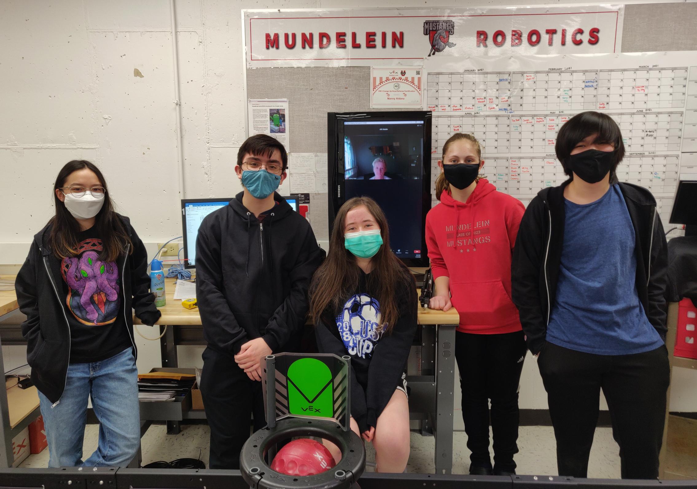 Group photo of the six competing students