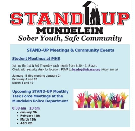 Poster with all upcoming meeting dates