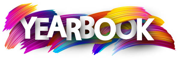 Colorful graphic spelling out YEARBOOK