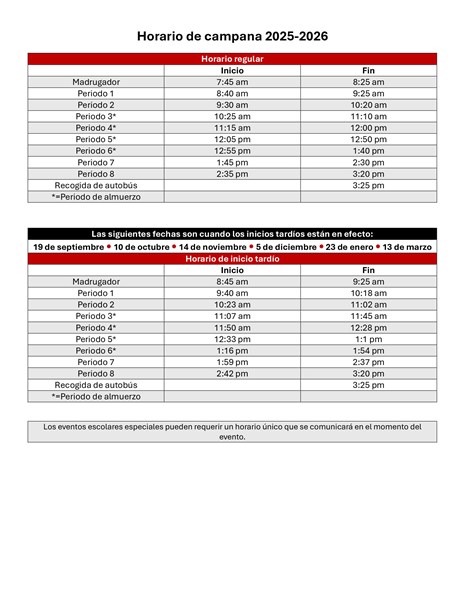 2025-2026_Bell_Schedule_Spanish