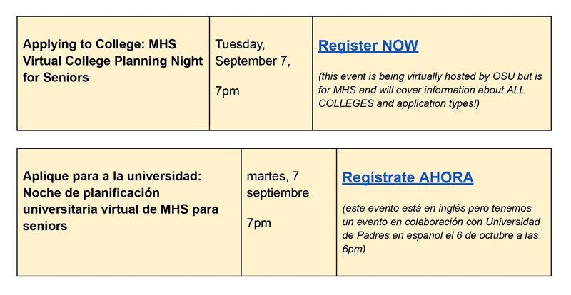 College Night Planning