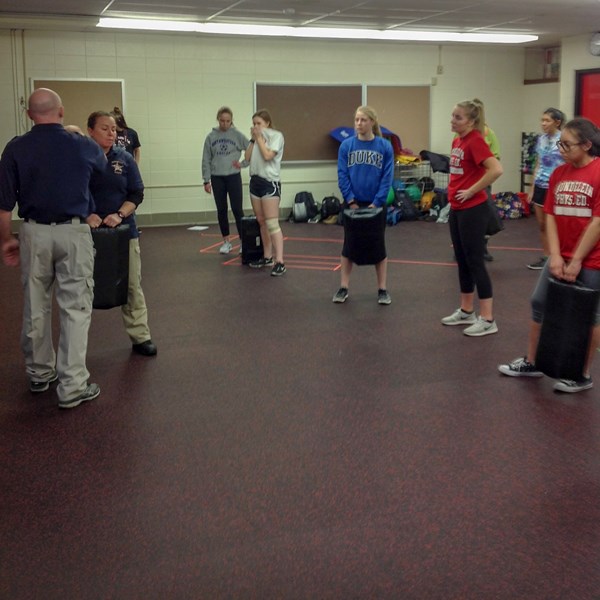 self defense training at police station