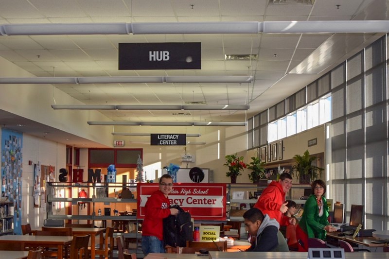 students in the hub